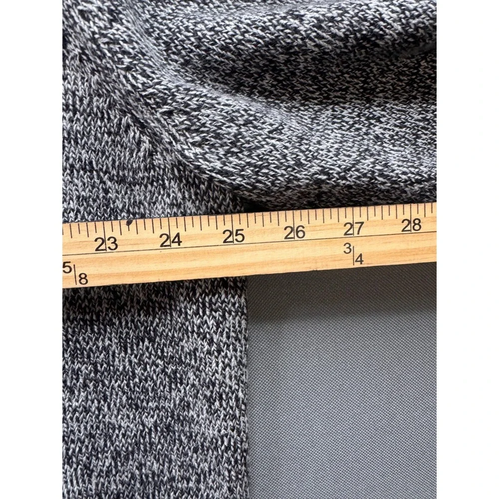 St. John's Bay Quarter Zip Sweater Mens Black White Marled Cotton XXL‎